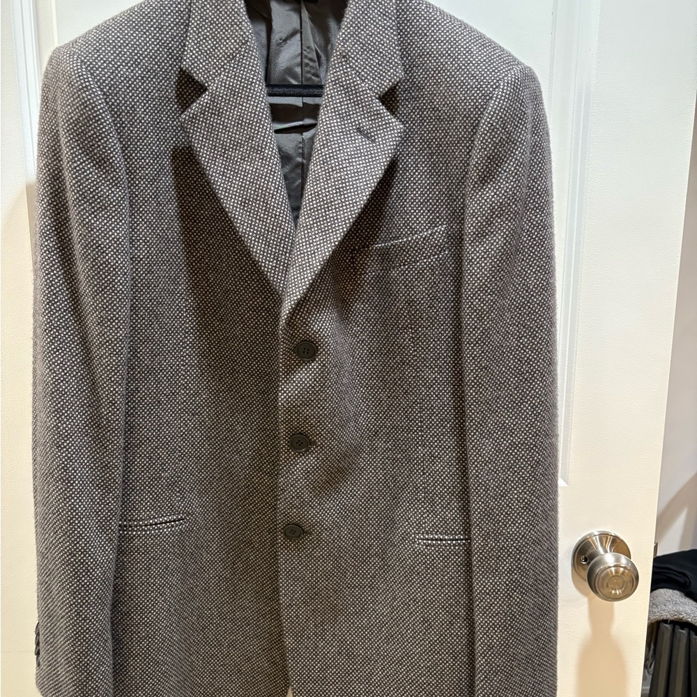 ARMANI Men's Gray Cashmere Blazer